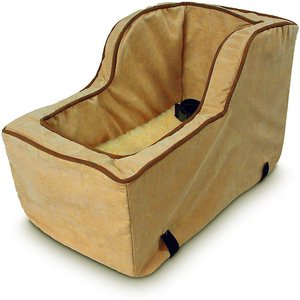 Snoozer Pet Products Luxury Microfiber High Back Console Dog & Cat Car Seat, Camel, Large