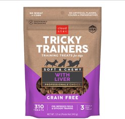 Cloud Star Tricky Trainers Chewy Liver Flavor Grain-Free Dog Treats, 12-oz bag