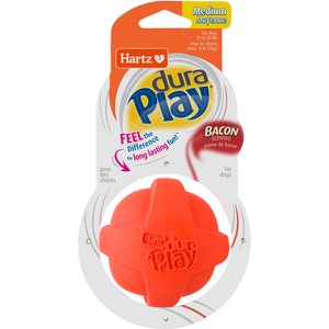 Hartz Dura Play Ball Squeaky Latex Dog Toy, Color Varies, Medium