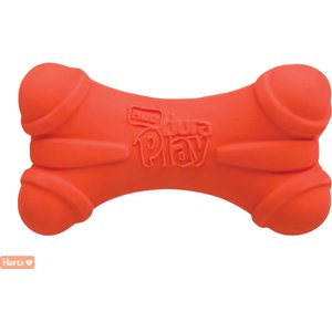 Hartz Dura Play Bone Squeaky Latex Dog Toy, Color Varies, Small