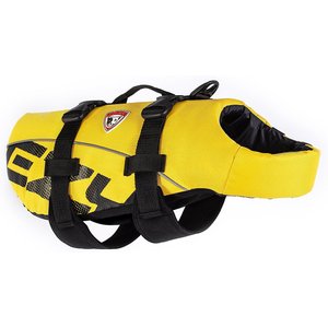 EzyDog Doggy Flotation Device Life Jacket, Yellow, Small 