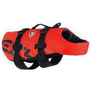 EzyDog Doggy Flotation Device Life Jacket, Red, Medium
