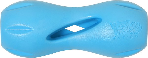 West Paw Qwizl Tough Treat Dispensing Dog Chew Toy, Aqua Blue, Small slide 1 of 8