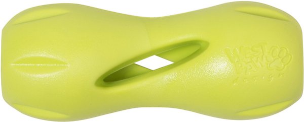 West Paw Qwizl Tough Treat Dispensing Dog Chew Toy, Granny Smith Green, Large slide 1 of 9