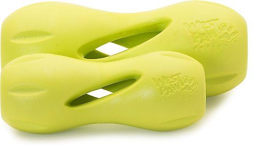 West Paw Qwizl Tough Treat Dispensing Dog Chew Toy, Granny Smith Green, Large