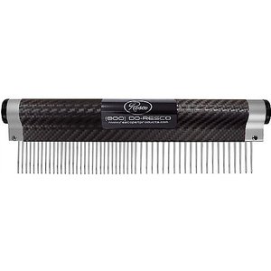 Resco Wrap Comb for Dogs, Cats & Small Pets, Combo 1-in Pin, Carbon Fiber