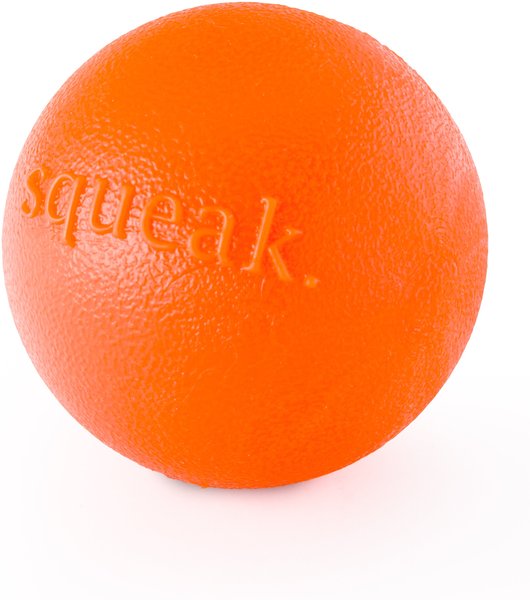 Planet Dog Orbee-Tuff Squeak Ball Tough Dog Chew Toy, Orange slide 1 of 10