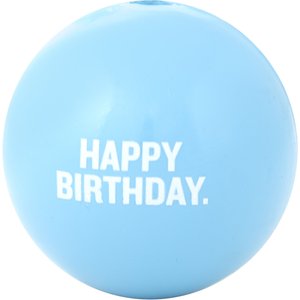 Planet Dog Orbee-Tuff Happy Birthday Ball Tough Dog Chew Toy, Blue
