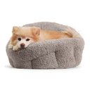 Best Friends by Sheri OrthoComfort Sherpa Bolster Cat & Dog Bed, Gray, Standard