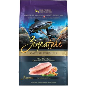 Zignature Catfish Limited Ingredient Formula With Probiotic Dry Dog Food, 4-lb bag
