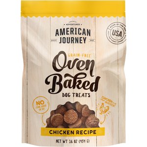 American Journey Chicken Recipe Grain-Free Oven Baked Crunchy Biscuit Dog Treats, 16-oz
