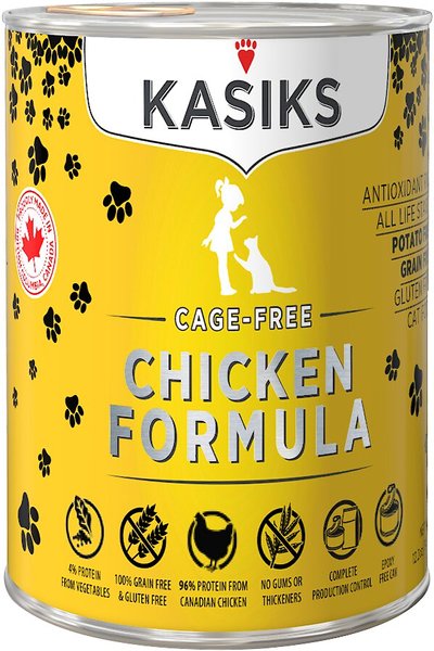 Kasiks Cage-Free Chicken Formula Grain-Free Canned Cat Food, 12.2-oz, case of 12 slide 1 of 1