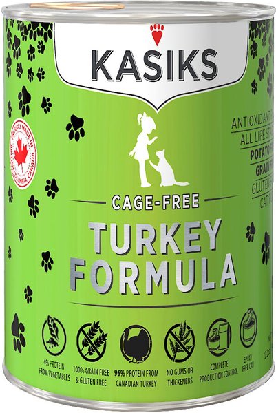 KASIKS Cage-Free Turkey Formula Grain-Free Canned Cat Food, 12.2-oz, case of 12 slide 1 of 1