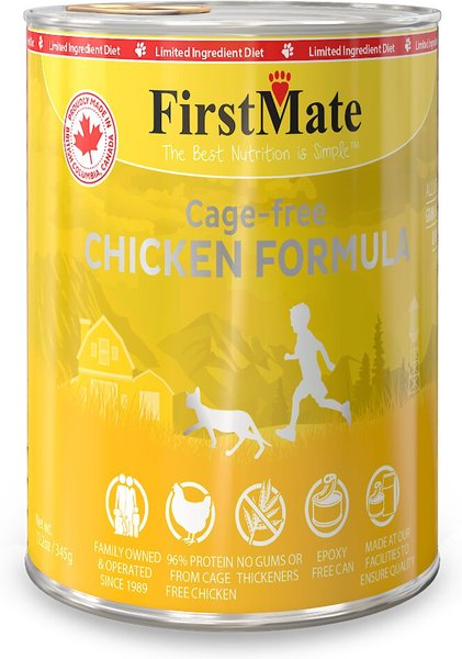 FirstMate Chicken Formula Limited Ingredient Grain-Free Canned Cat Food, 12.2-oz, case of 12 slide 1 of 1