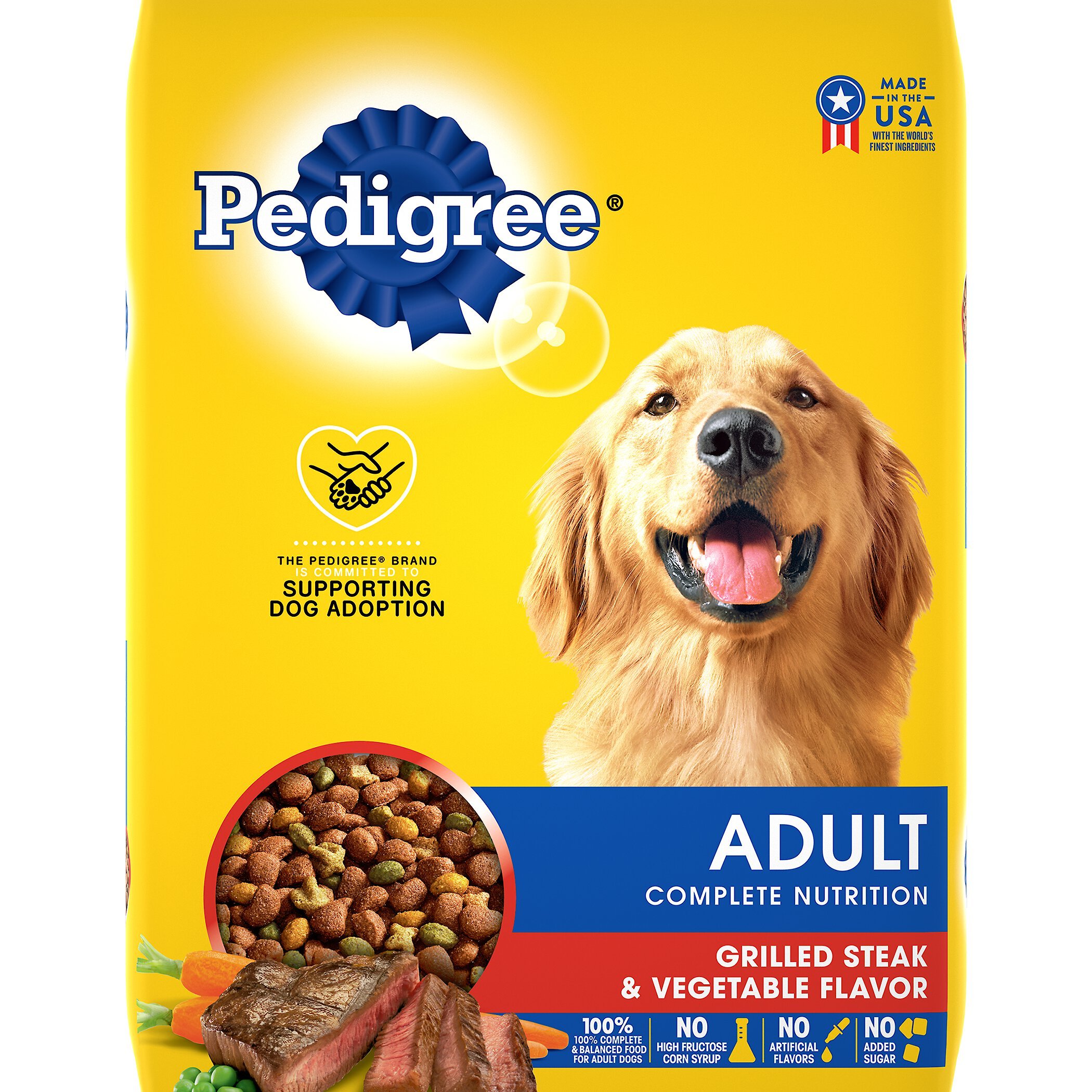 PEDIGREE Complete Nutrition Grilled Steak & Vegetable Flavor Dog Kibble Adult Dry Dog Food