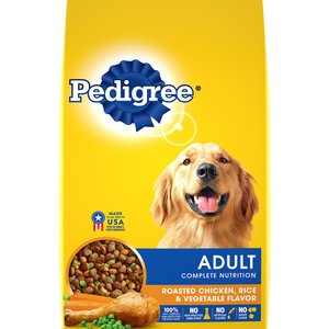 Pedigree Complete Nutrition Roasted Chicken, Rice & Vegetable Flavor Dog Kibble Adult Dry Dog Food, 3.5-lb bag