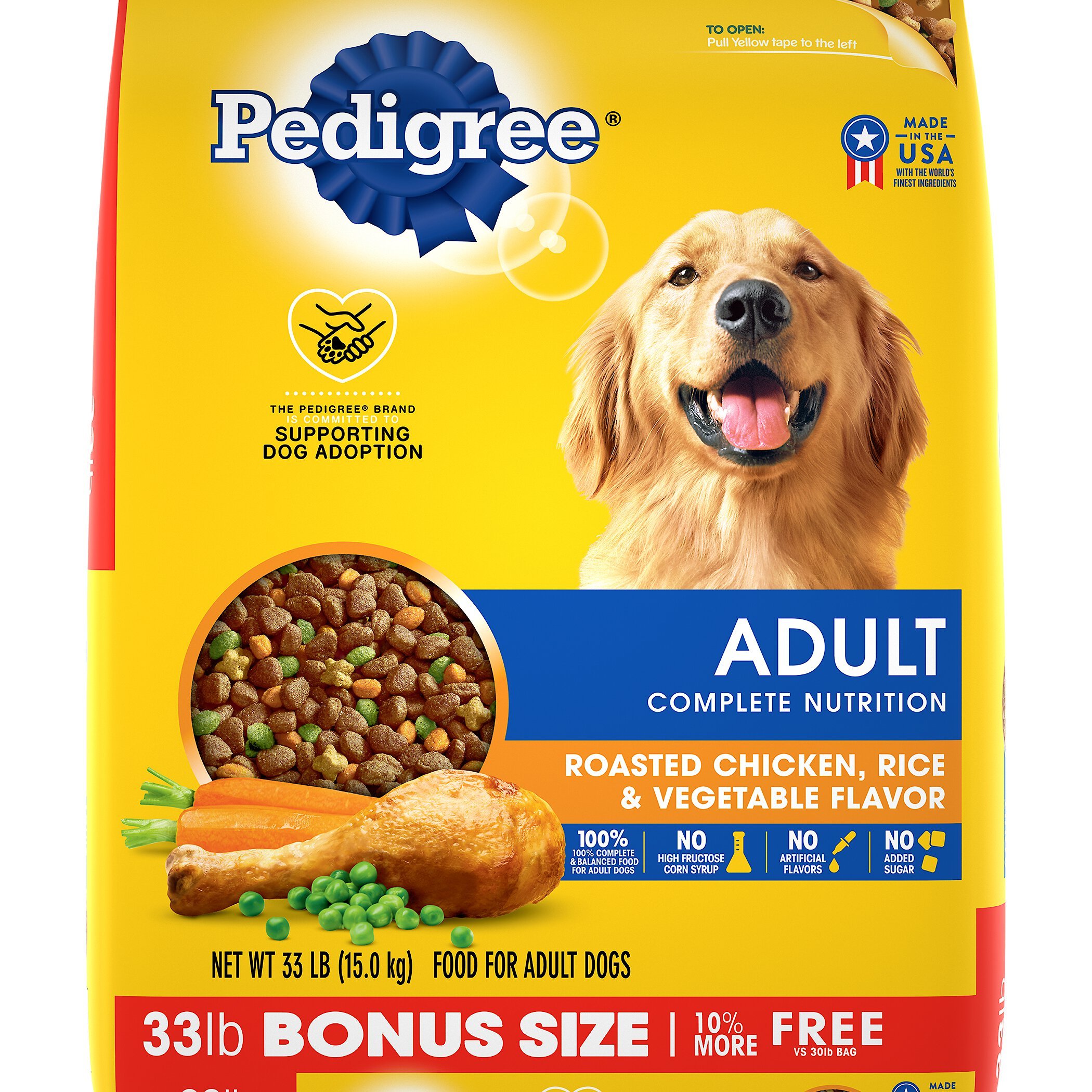 How many cups are there in 33 lb bag of Pedigree Chewy