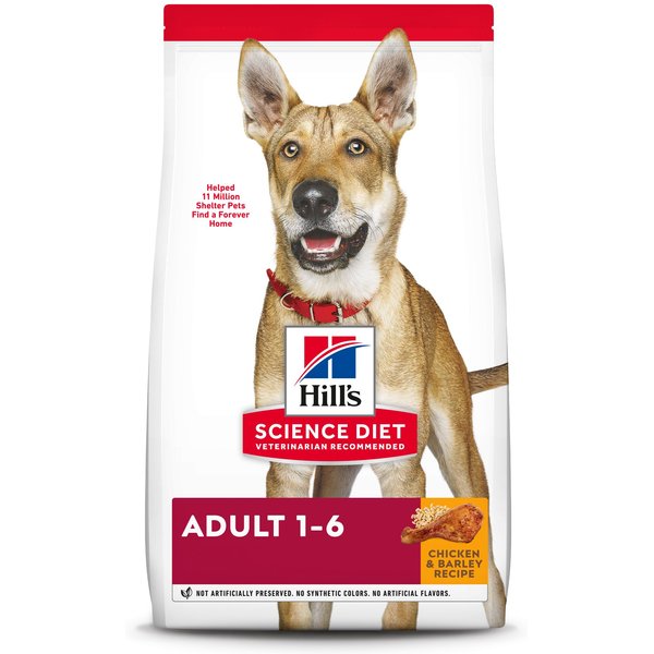 HILL'S SCIENCE DIET Adult Small Bites Chicken & Barley Recipe Dry Dog ...