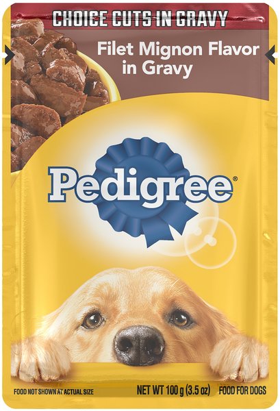 Pedigree Choice Cuts Filet Mignon Flavor in Gravy Wet Dog Food, 3.5-oz, case of 16 slide 1 of 6