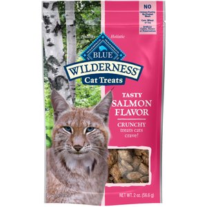 Blue Buffalo Wilderness Salmon Formula Crunchy Grain-Free Cat Treats, 2-oz bag