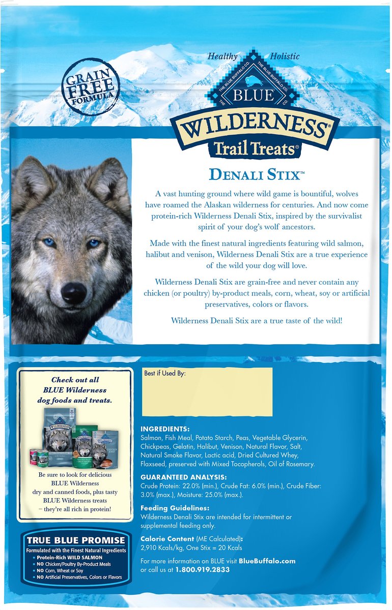BLUE BUFFALO Wilderness Denali Stix Salmon, Venison & Halibut Formula