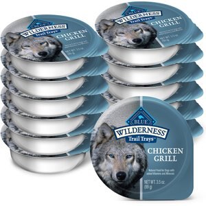 Blue Buffalo Wilderness Trail Trays Chicken Grill Formula Grain-Free Dog Food Trays, 3.5-oz, case of 12
