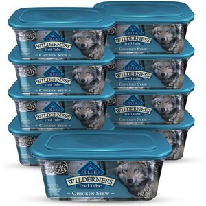Blue Buffalo Wilderness Trail Tubs Chicken Stew Grain-Free Dog Food Trays, 8-oz, case of 8