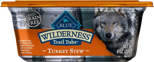 BLUE BUFFALO Wilderness Trail Tubs Turkey Stew Grain Free Dog Food