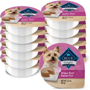 Blue Buffalo Divine Delights Angus Beef Flavor Pate Dog Food Trays, 3.5-oz, case of 12