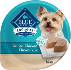 Blue Buffalo Divine Delights Grilled Chicken Flavor Pate Dog Food Trays, 3.5-oz, case of 12