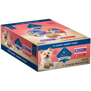 Blue Buffalo Divine Delights Pate Small Breed Variety Pack Filet Mignon & Porterhouse Flavor Dog Food Trays, 3.5-oz tray, case of 12