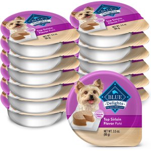 Blue Buffalo Divine Delights Top Sirloin Flavor Pate Dog Food Trays, 3.5-oz, case of 12