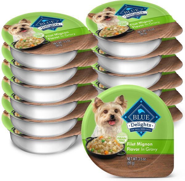 Blue Buffalo Divine Delights Filet Mignon Flavor Hearty Gravy Dog Food Trays, 3.5-oz, case of 12 slide 1 of 10