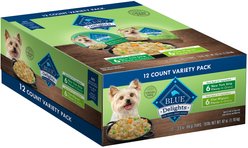 Blue Buffalo Divine Delights Gravy Variety Pack Filet Mignon & NY Strip Flavor Dog Food Trays, 3.5-oz, case of 12