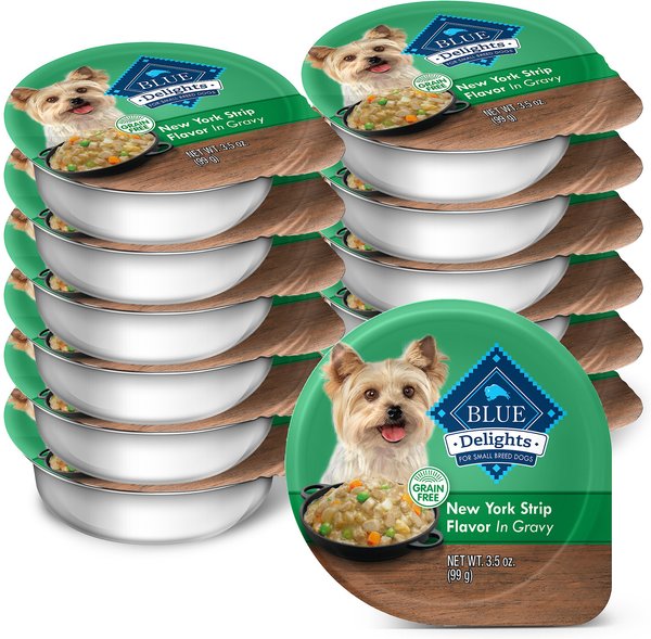Blue Buffalo Divine Delights New York Strip Flavor Hearty Gravy Dog Food Trays, 3.5-oz, case of 12 slide 1 of 10