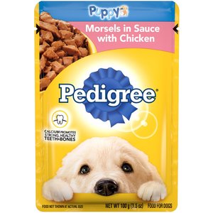 Pedigree Choice Cuts Puppy Morsels in Sauce with Chicken Adult Wet Dog Food, 3.5-oz, case of 16