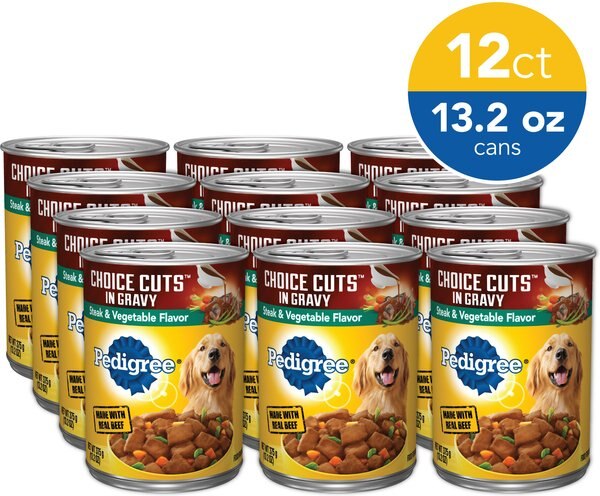 Pedigree Choice Cuts in Gravy Steak & Vegetable Flavor Adult Canned Wet Dog Food