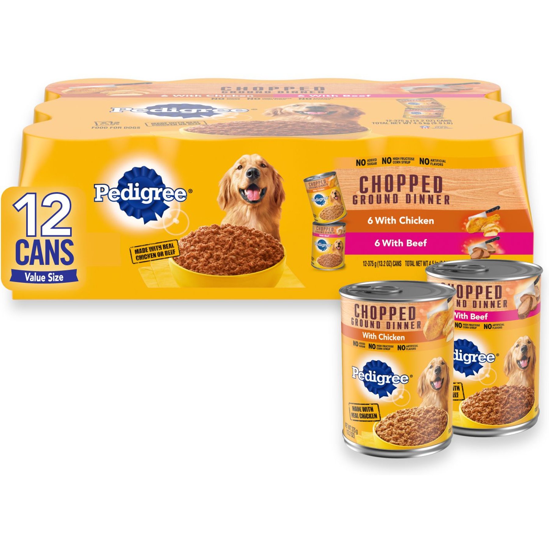 PEDIGREE Chopped Ground Dinner Chicken with Beef Adult