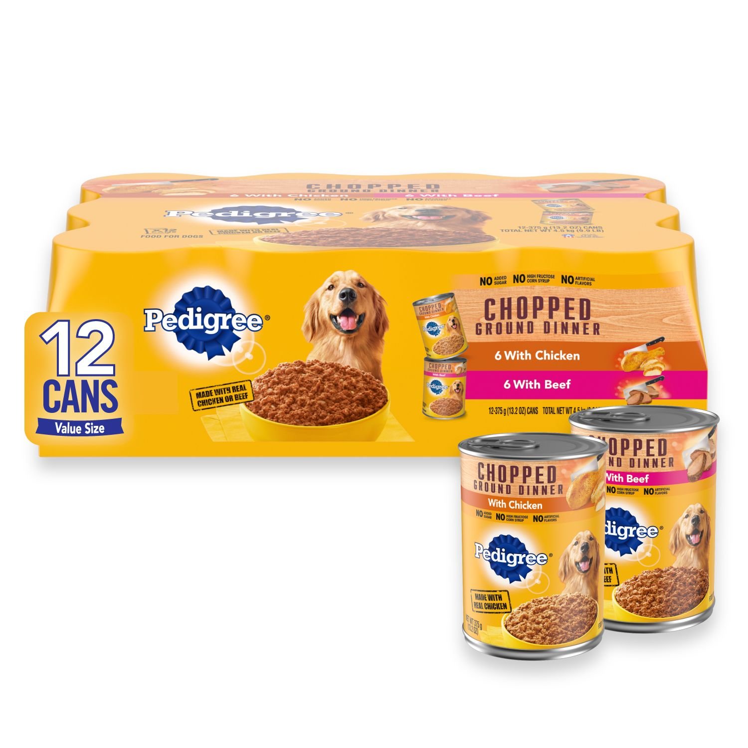 PEDIGREE Chopped Ground Dinner Chicken with Beef Adult Canned Wet Dog