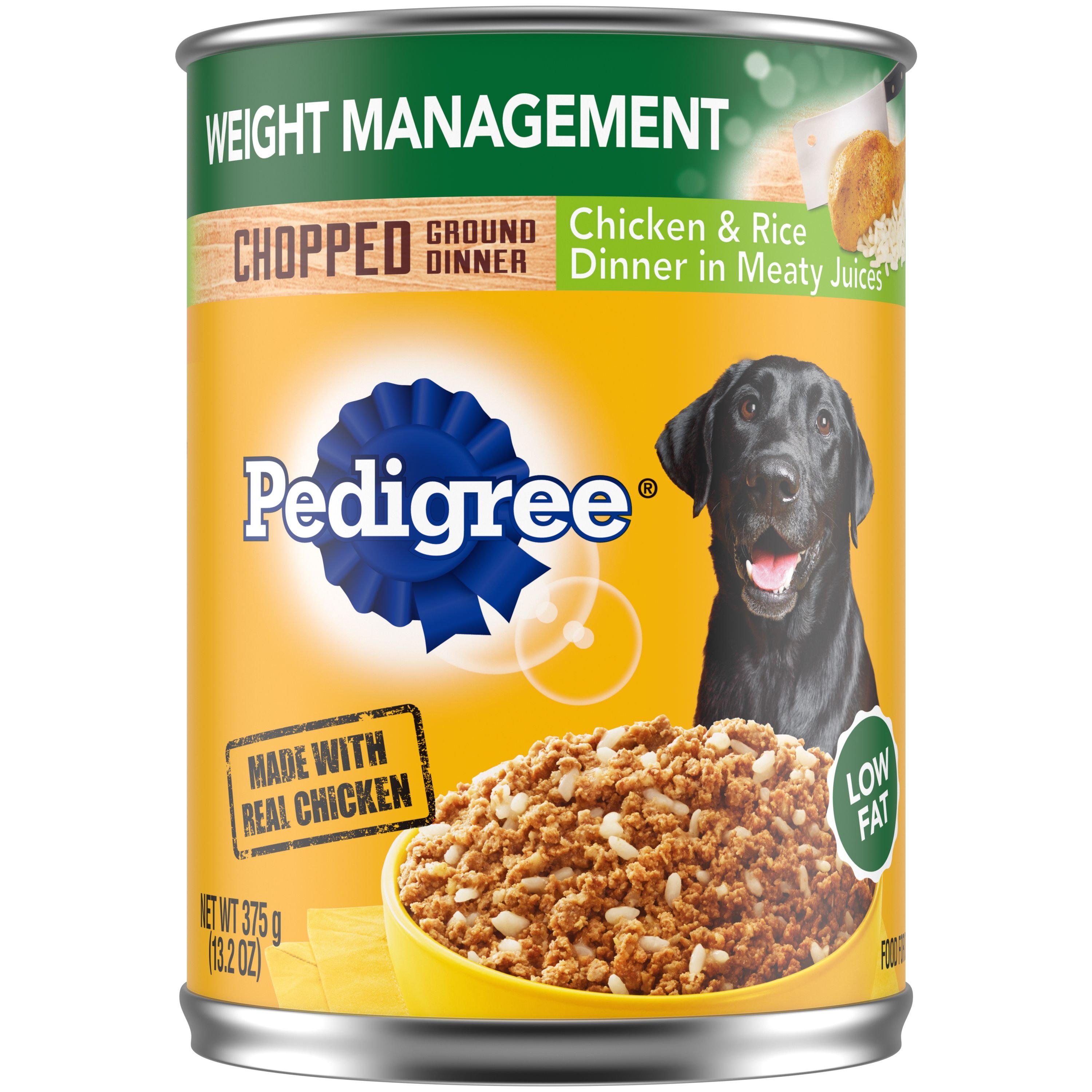 PEDIGREE Chopped Ground Dinner Weight Management Chicken & Rice Flavor