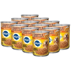 Pedigree Chopped Ground Dinner With Chicken Canned Dog Food, 13.2-oz, case of 12