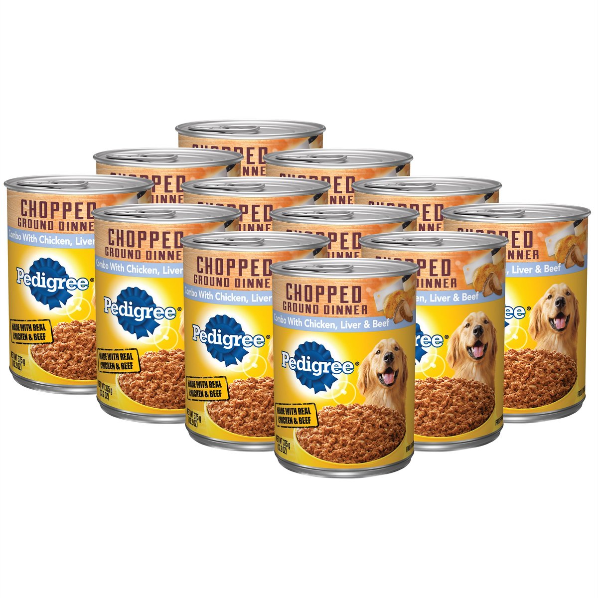 PEDIGREE Chopped Ground Dinner with Chicken, Beef & Liver Adult Canned