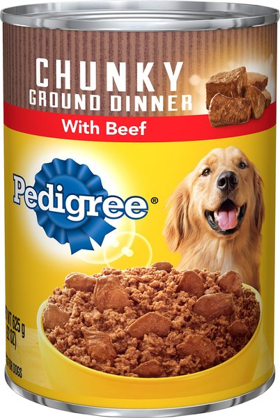 Discontinued - PEDIGREE Chunky Ground Dinner with Beef Canned Dog Food ...