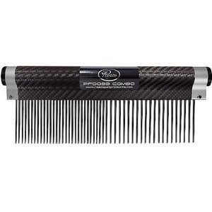 Resco Wrap Comb for Dogs, Cats & Small Pets, Combo 1.5-in Pin, Carbon Fiber
