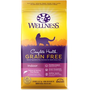 Wellness Complete Health Natural Grain-Free Salmon & Herring Dry Cat Food, 5.5-lb bag