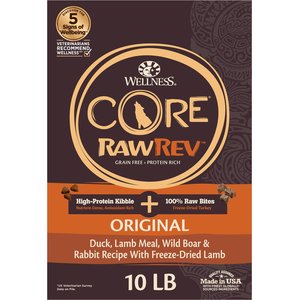 Wellness CORE RawRev Grain-Free Original Recipe with Freeze-Dried Turkey Dry Dog Food, 10-lb bag
