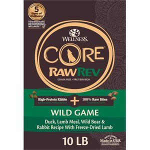 Wellness CORE RawRev Grain-Free Wild Game Recipe with Freeze-Dried Lamb Dry Dog Food, 10-lb bag