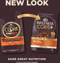 Wellness CORE RawRev Grain-Free Original Recipe with Freeze-Dried Turkey Dry Dog Food, 20-lb bag slide 2 of 7