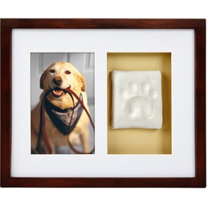 Pearhead Pawprints Dog & Cat Wall Frame & Impression Kit, Espresso