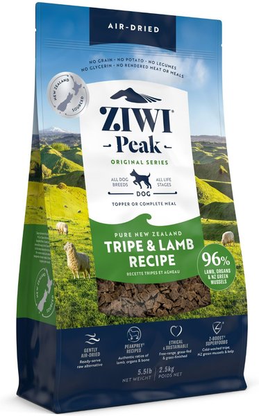 Ziwi Peak Tripe & Lamb Grain-Free Air-Dried Dog Food, 5.5-lb bag slide 1 of 8